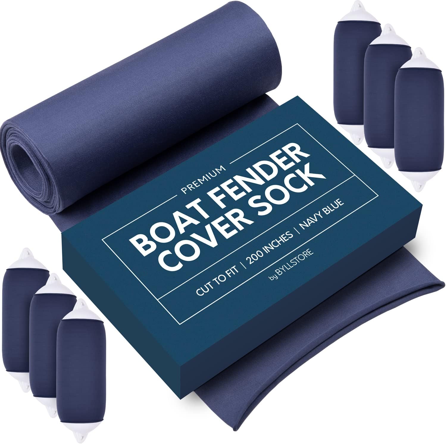 Boat fender cover sock